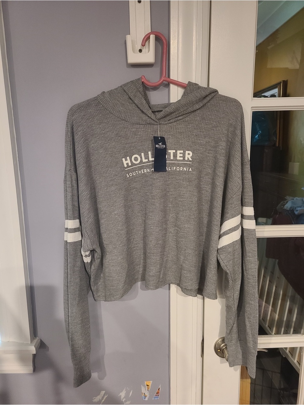 Hollister knit cropped hoodie